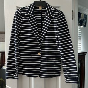 Michael Kors, Navy/White striped blazer, size 10